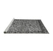 Sideview of Machine Washable Abstract Gray Modern Rug, wshabs4476gry