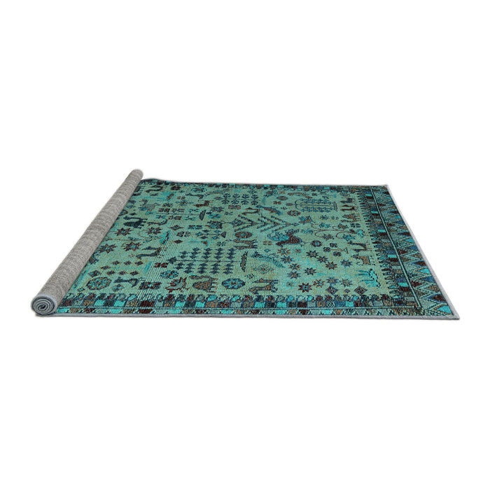 Sideview of Machine Washable Abstract Light Blue Modern Rug, wshabs4476lblu