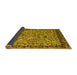 Sideview of Abstract Yellow Modern Rug, abs4476yw