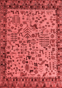 Abstract Red Modern Rug, abs4476red