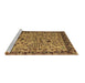 Sideview of Machine Washable Abstract Brown Modern Rug, wshabs4476brn