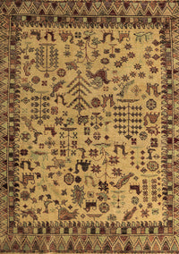 Abstract Brown Modern Rug, abs4476brn