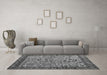 Machine Washable Abstract Gray Modern Rug in a Living Room,, wshabs4476gry