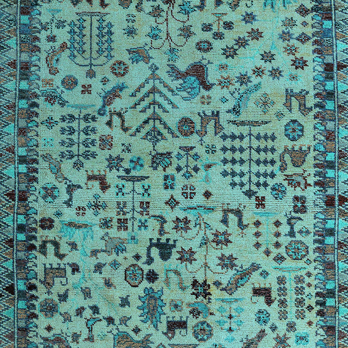 Abstract Light Blue Modern Rug, abs4476lblu