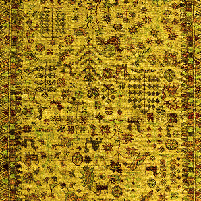 Machine Washable Abstract Yellow Modern Rug, wshabs4476yw