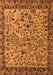 Machine Washable Abstract Orange Modern Area Rugs, wshabs4476org