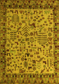 Abstract Yellow Modern Rug, abs4476yw