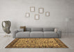 Machine Washable Abstract Brown Modern Rug in a Living Room,, wshabs4476brn