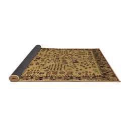 Sideview of Abstract Brown Modern Rug, abs4476brn