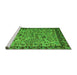 Sideview of Machine Washable Abstract Green Modern Area Rugs, wshabs4476grn