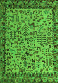 Abstract Green Modern Rug, abs4476grn