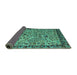 Sideview of Abstract Turquoise Modern Rug, abs4476turq