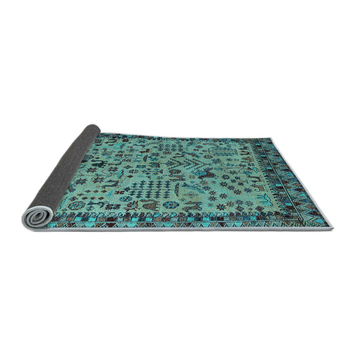 Sideview of Abstract Light Blue Modern Rug, abs4476lblu