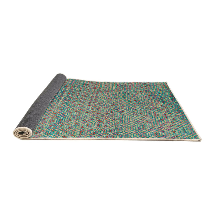 Sideview of Abstract AquaMarine Green Modern Rug, abs4477