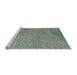 Sideview of Machine Washable Abstract Medium Aqua Marine Green Rug, wshabs4477