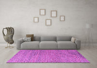 Machine Washable Abstract Pink Modern Rug, wshabs4477pnk