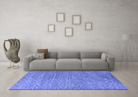 Machine Washable Abstract Blue Modern Rug, wshabs4477blu