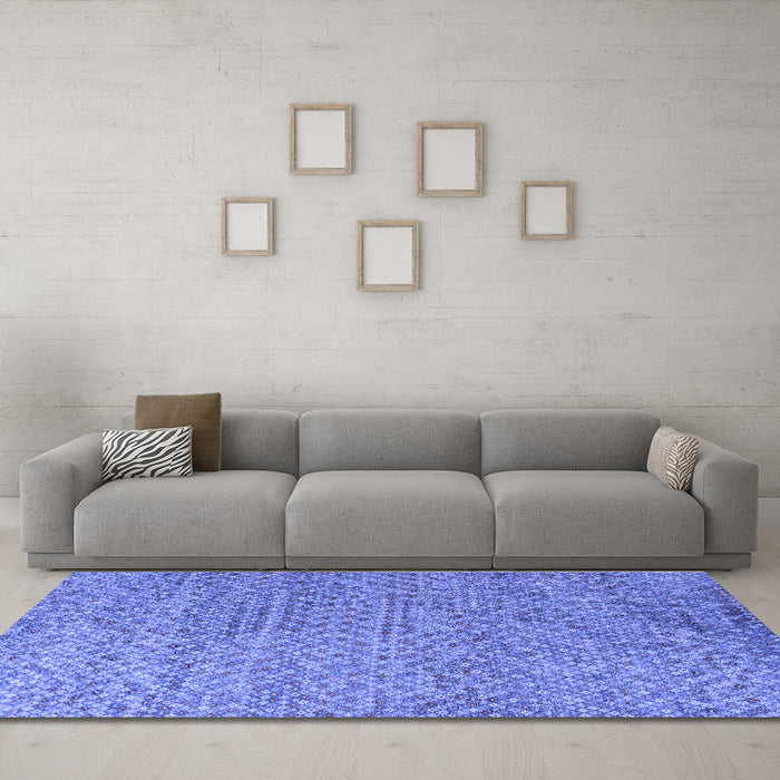 Machine Washable Abstract Blue Modern Rug in a Living Room, wshabs4477blu
