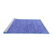 Sideview of Machine Washable Abstract Blue Modern Rug, wshabs4477blu