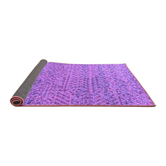 Sideview of Abstract Purple Modern Rug, abs4477pur