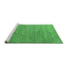 Sideview of Machine Washable Abstract Emerald Green Modern Area Rugs, wshabs4477emgrn