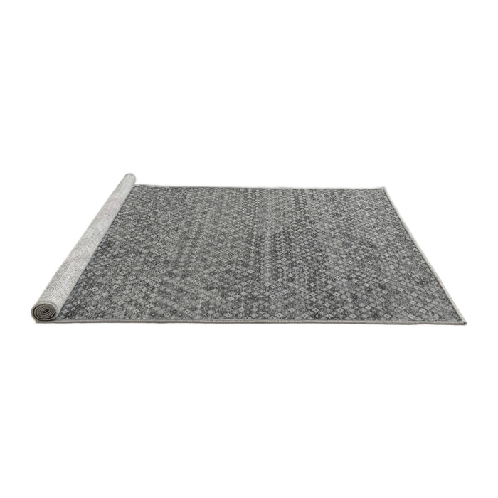 Sideview of Machine Washable Abstract Gray Modern Rug, wshabs4477gry
