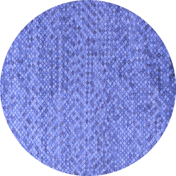 Round Machine Washable Abstract Blue Modern Rug, wshabs4477blu