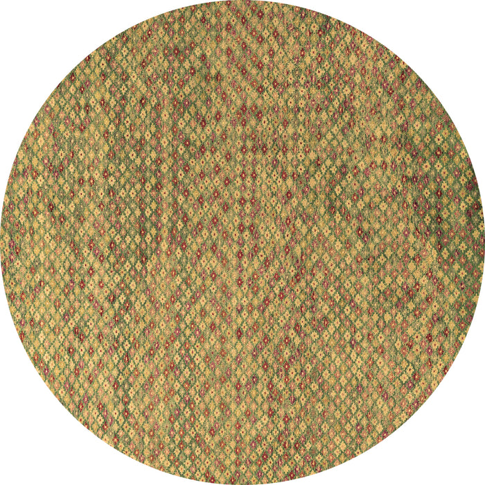 Round Machine Washable Abstract Brown Modern Rug, wshabs4477brn