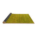 Sideview of Abstract Yellow Modern Rug, abs4477yw