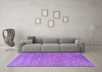 Machine Washable Abstract Purple Modern Rug, wshabs4477pur