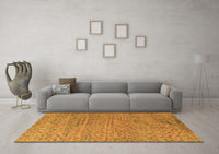 Machine Washable Abstract Orange Modern Rug, wshabs4477org