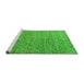 Sideview of Machine Washable Abstract Green Modern Area Rugs, wshabs4477grn