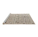 Sideview of Machine Washable Abstract Camel Brown Rug, wshabs4478