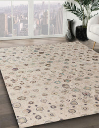 Abstract Camel Brown Solid Rug, abs4478