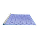 Sideview of Machine Washable Solid Blue Modern Rug, wshabs4478blu