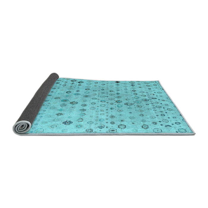 Sideview of Solid Light Blue Modern Rug, abs4478lblu