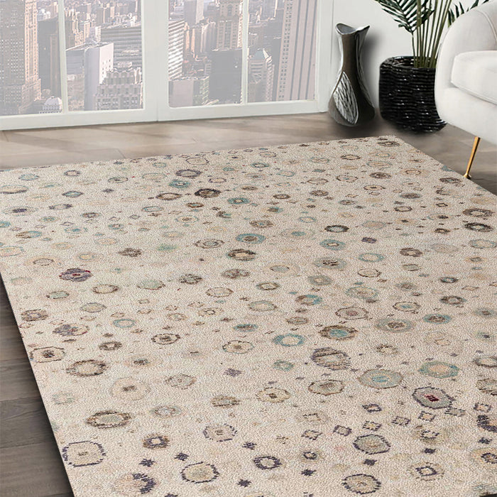 Machine Washable Abstract Camel Brown Rug in a Family Room, wshabs4478