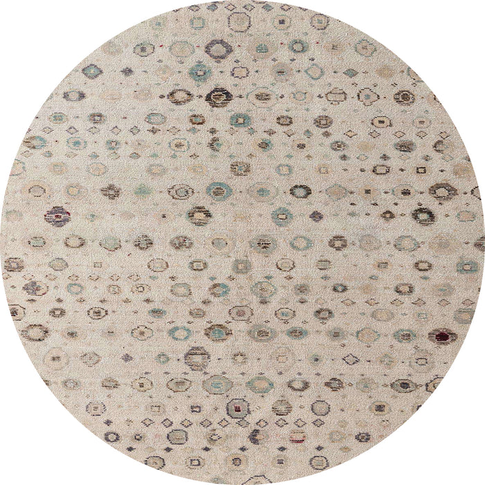 Round Machine Washable Abstract Camel Brown Rug, wshabs4478