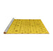 Sideview of Machine Washable Solid Yellow Modern Rug, wshabs4478yw