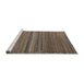 Sideview of Machine Washable Abstract Dark Brown Rug, wshabs4479