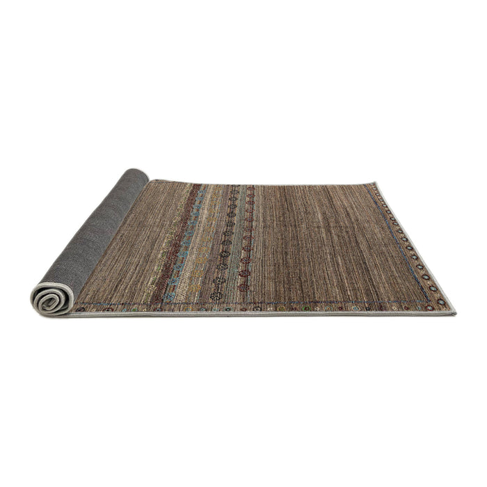 Sideview of Abstract Dark Brown Modern Rug, abs4479