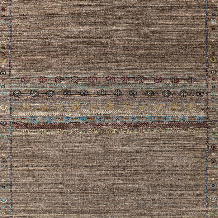 Abstract Dark Brown Modern Rug, abs4479