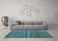 Machine Washable Abstract Light Blue Modern Rug, wshabs4479lblu