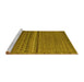 Sideview of Machine Washable Abstract Yellow Modern Rug, wshabs4479yw