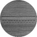 Round Abstract Gray Modern Rug, abs4479gry