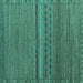 Square Machine Washable Abstract Turquoise Modern Area Rugs, wshabs4479turq