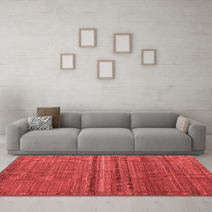 Modern Red Washable Rugs