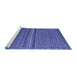 Sideview of Machine Washable Abstract Blue Modern Rug, wshabs4479blu