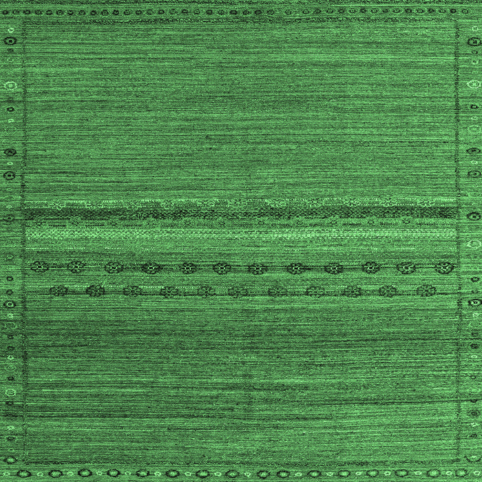 Square Machine Washable Abstract Emerald Green Modern Area Rugs, wshabs4479emgrn