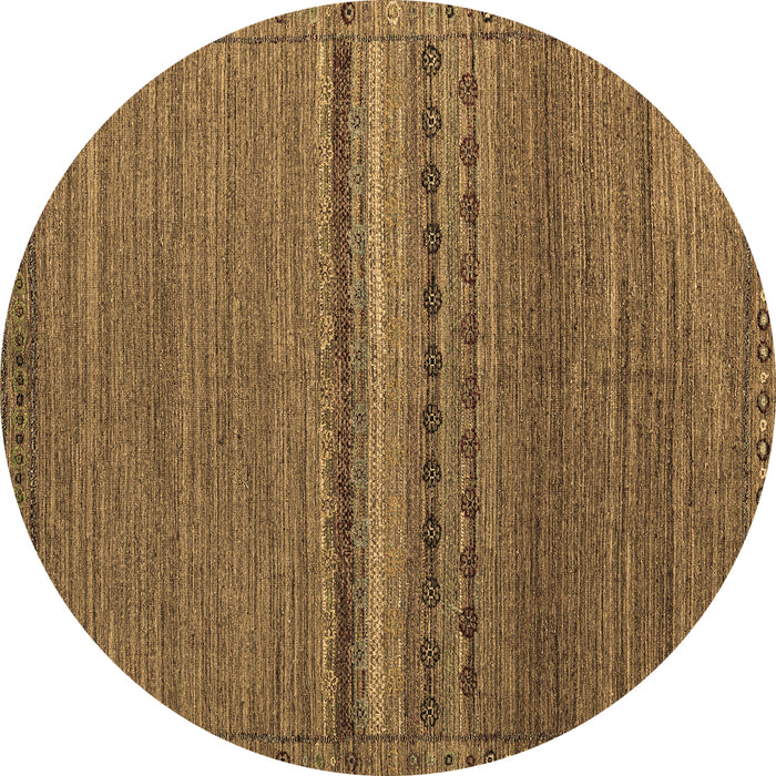 Round Abstract Brown Modern Rug, abs4479brn